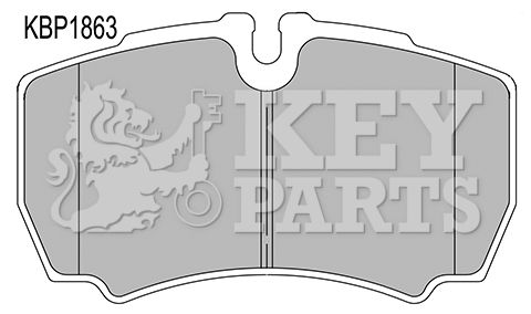 KEY PARTS Комплект тормозных колодок, дисковый тормоз KBP1863